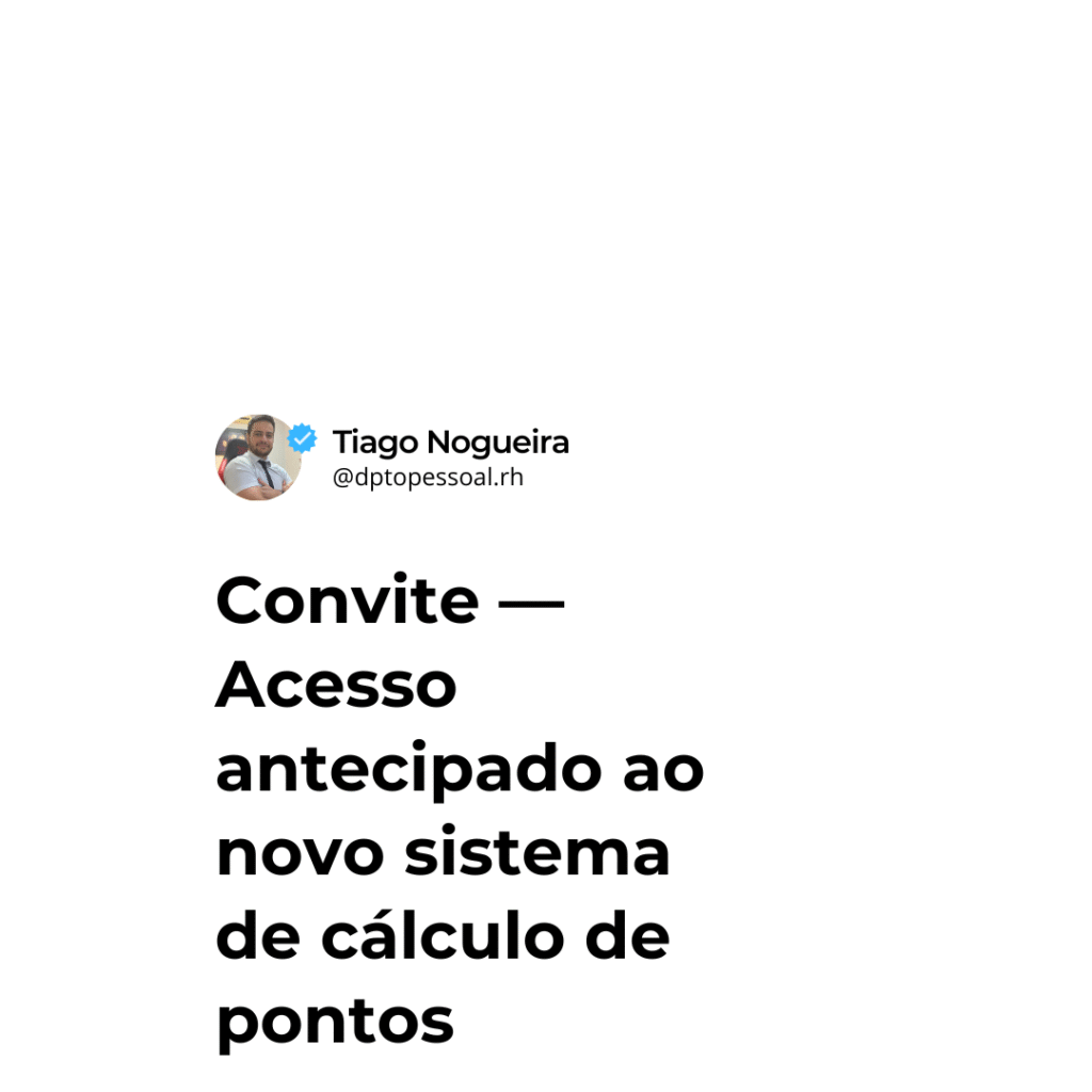 CONVITE SISTEMA DE CALCULO DE PONTO