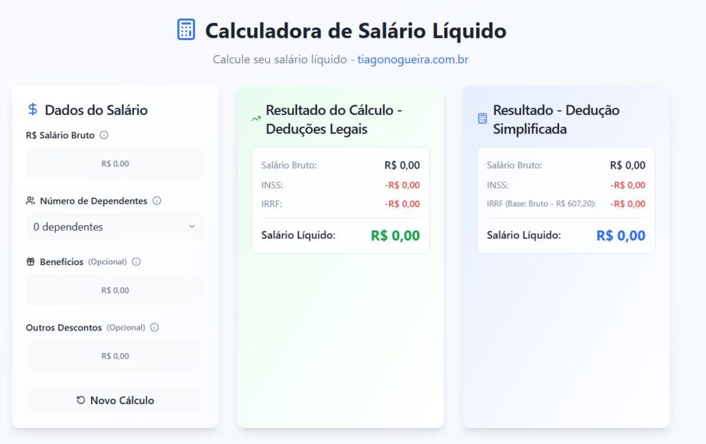 calculadora de inss e irrf